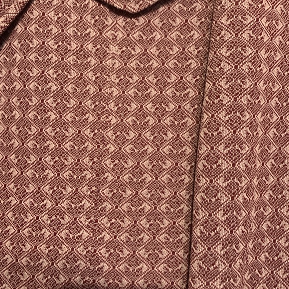 Vintage Retro custom made Racquet Shop suit jacket Burgundy/ pale blue - Picture 4 of 10